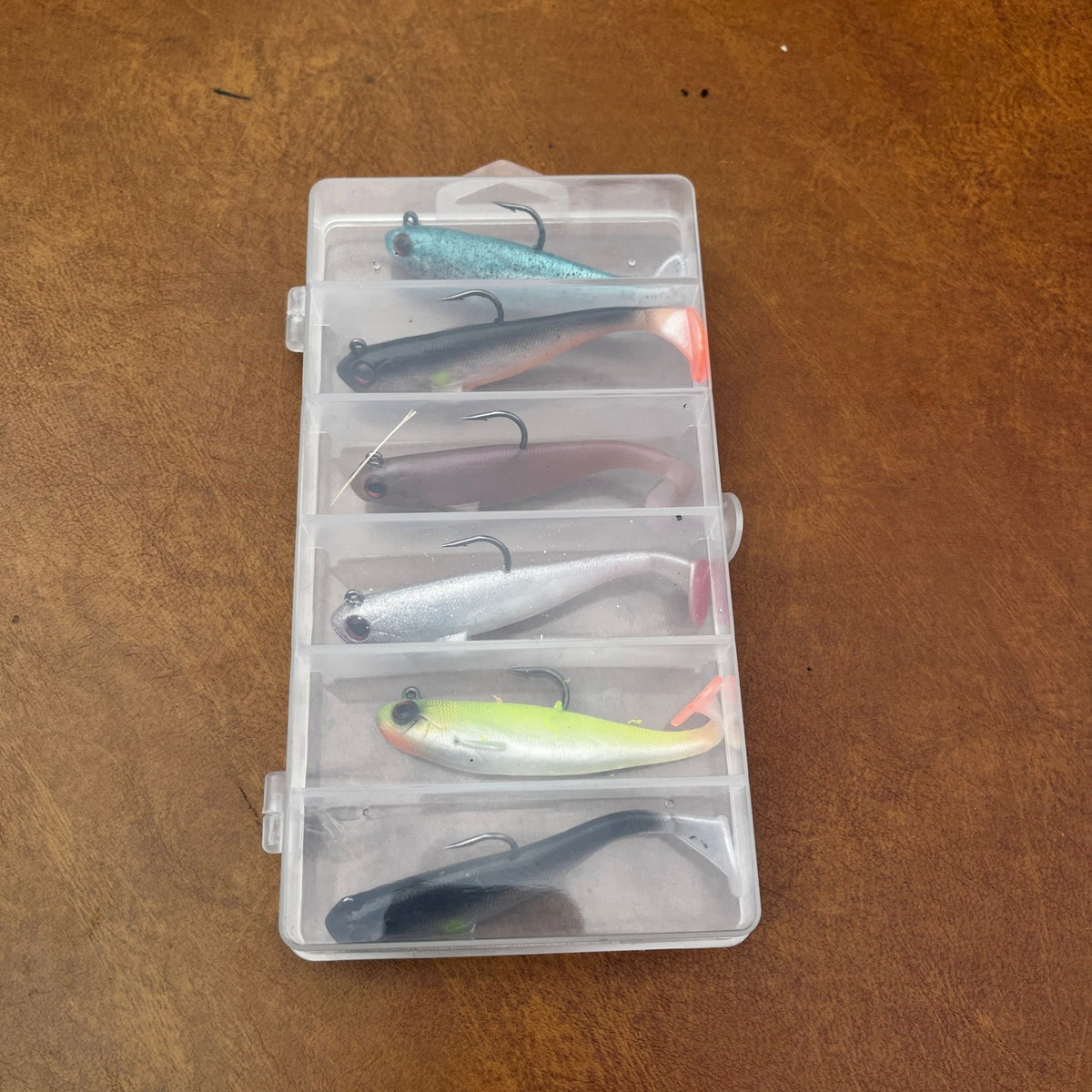 Pack of 6 Soft Swimbaits Fishing Lures Kit w/ Hook for Fresh & Saltwater Bass P