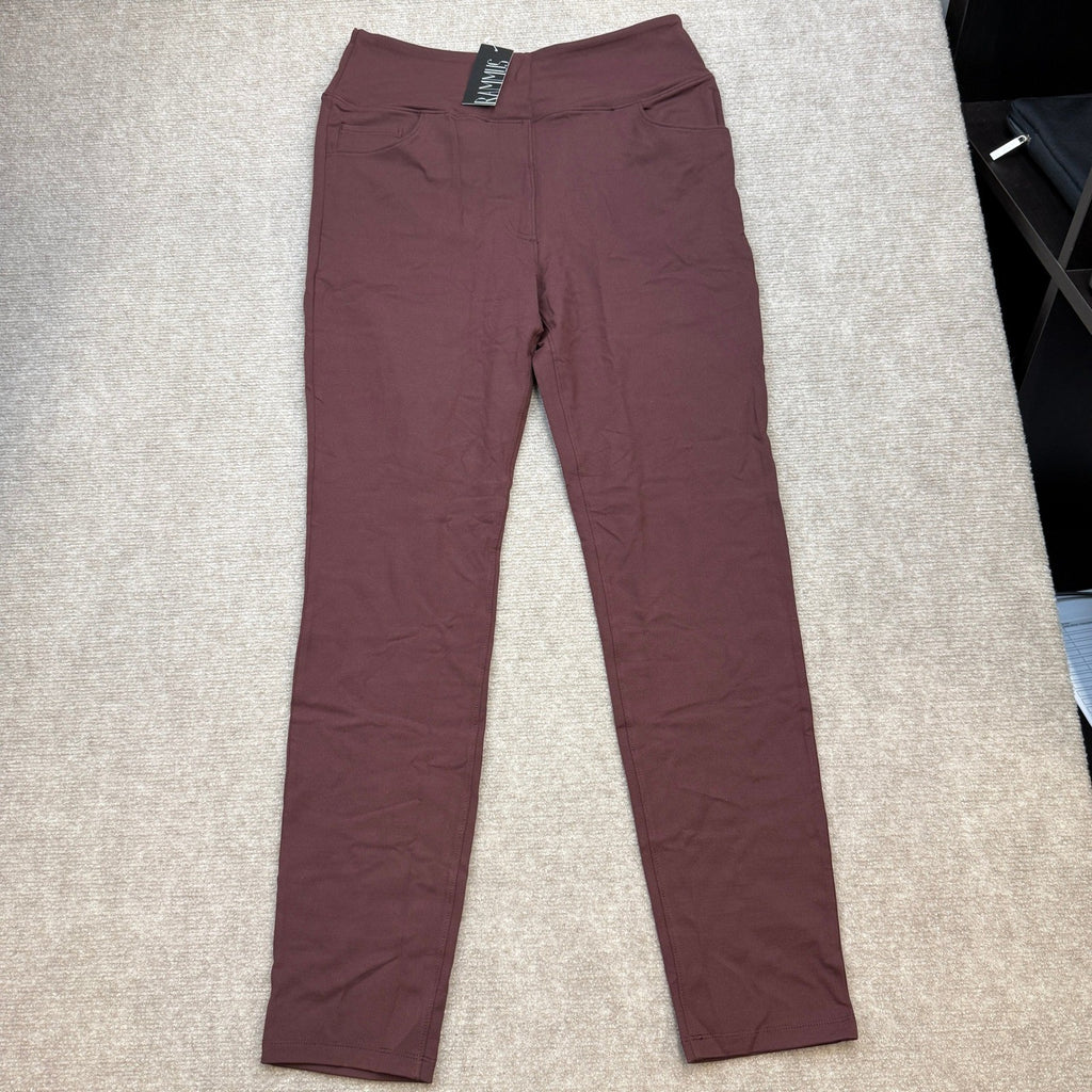 MSRP $44 Rammus Women's Brown L 29" Inseam Dress Pants Tummy Control Stretchy