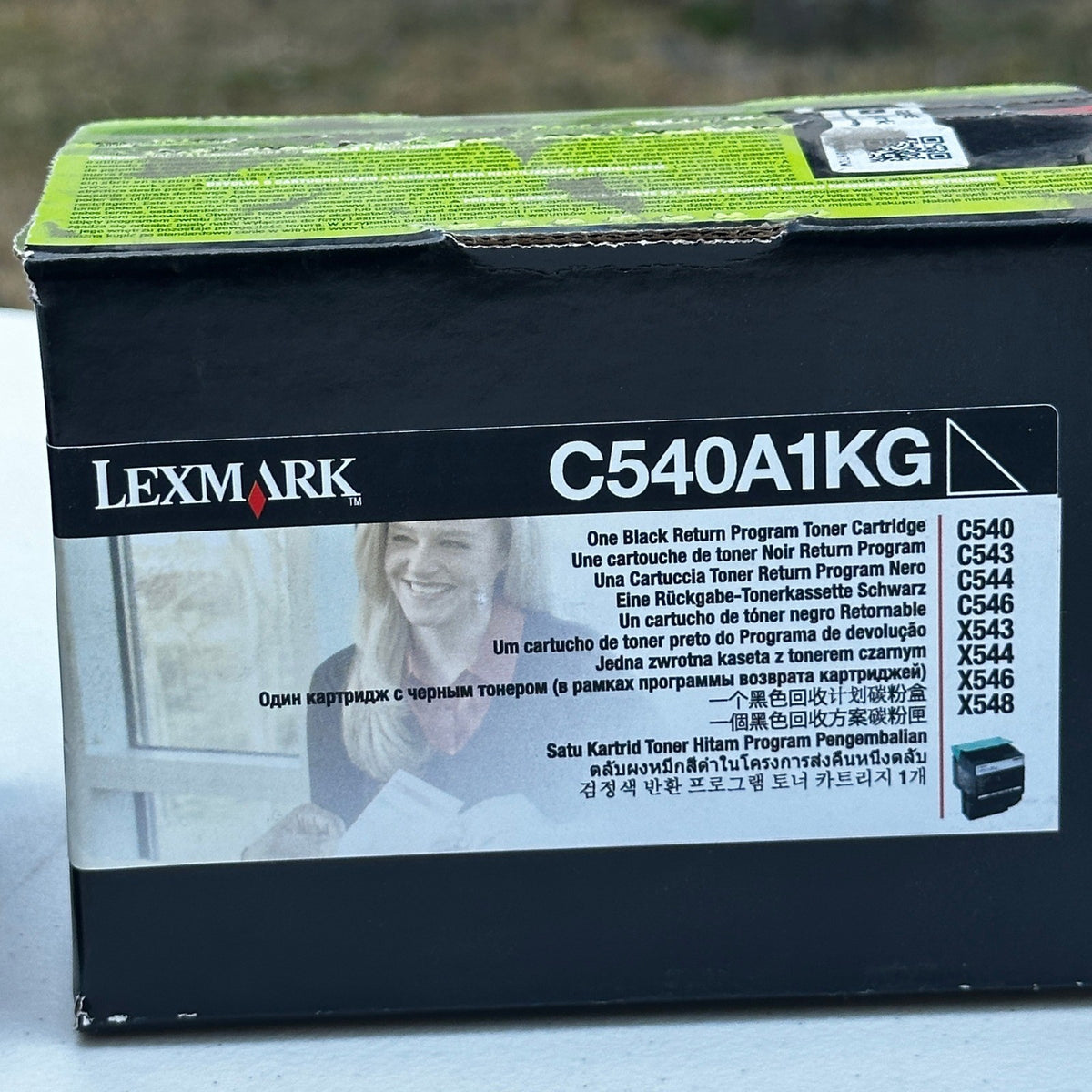 Set of 2 Lexmark C540A1CG Cyan & C540A1KG Black Toner Cartridges C540 C543 C544