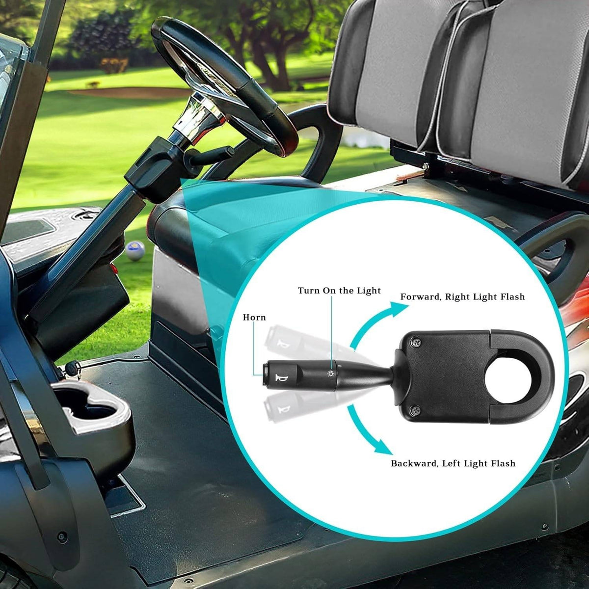 10L0L Deluxe Golf Cart Light Kit for Club Car Precedent 2004-2019 MISSING S