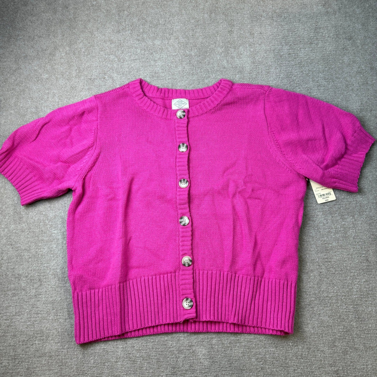 MSRP $44 St. John's Bay Womens XXL Rose Valley Crew Neck Button Cardigan Short