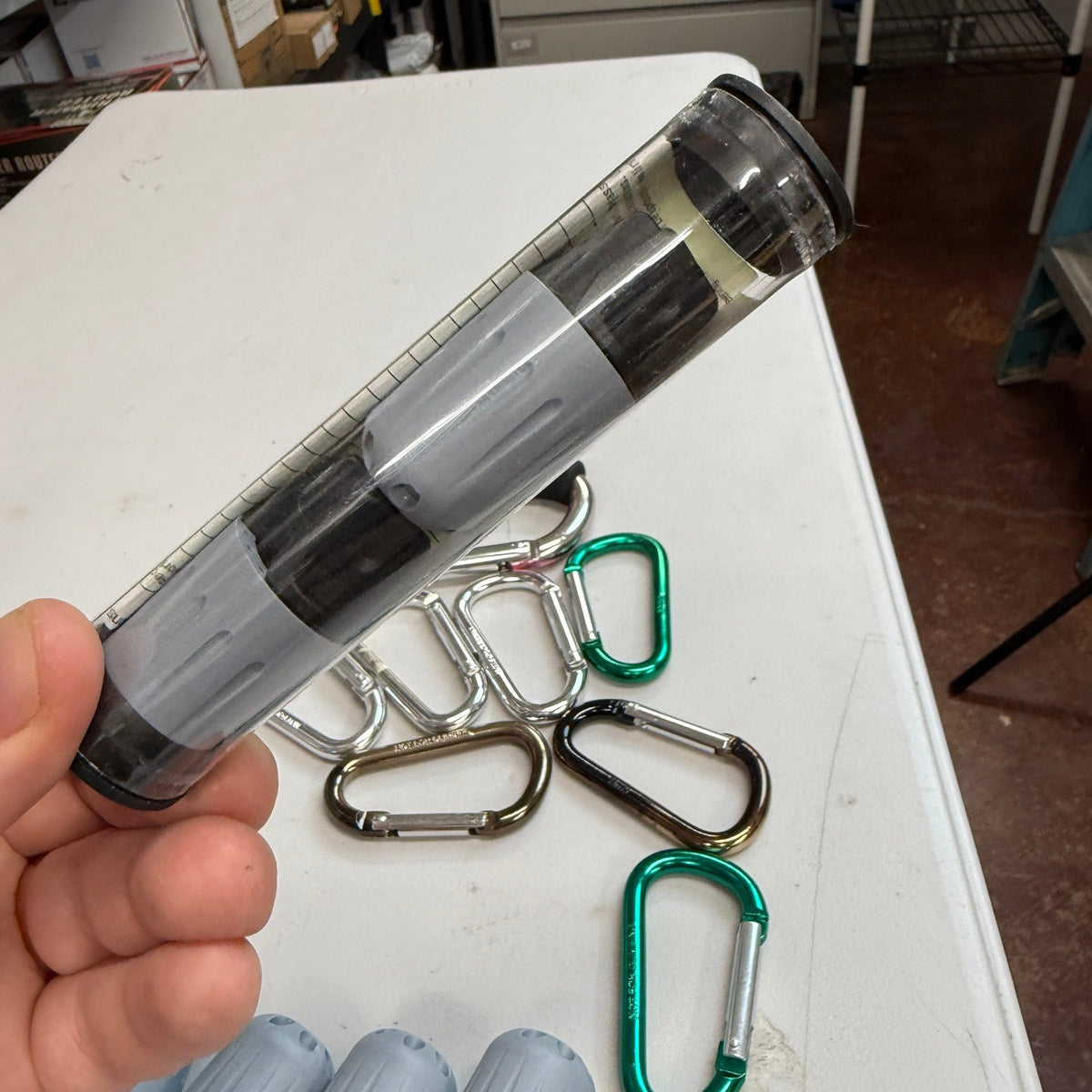 Set of 8 Multi-Size Carabiner Clips w/ Splicing Nuts for 3/16" and 3/8" Rope
