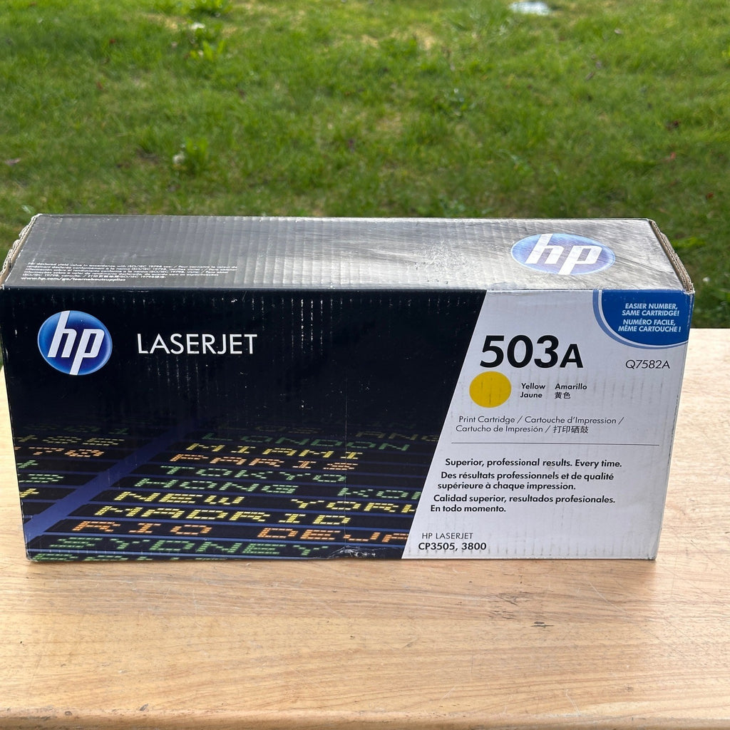 HP 503A Yellow Q7582A Print Cartridge for LaserJet CP3505, 3800 Sealed