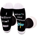 G2TUP Mail Carrier Mailman Gift I Deliver Mail What's Your Mid Calf Socks Thank