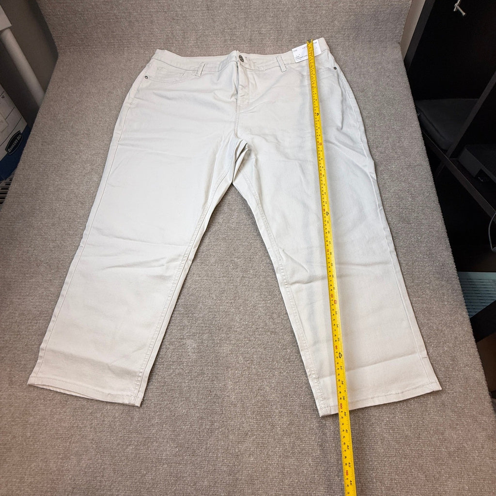 MSRP $60 Liz Claiborne Womens 24W Moonbeam High Rise Cropped Jean
