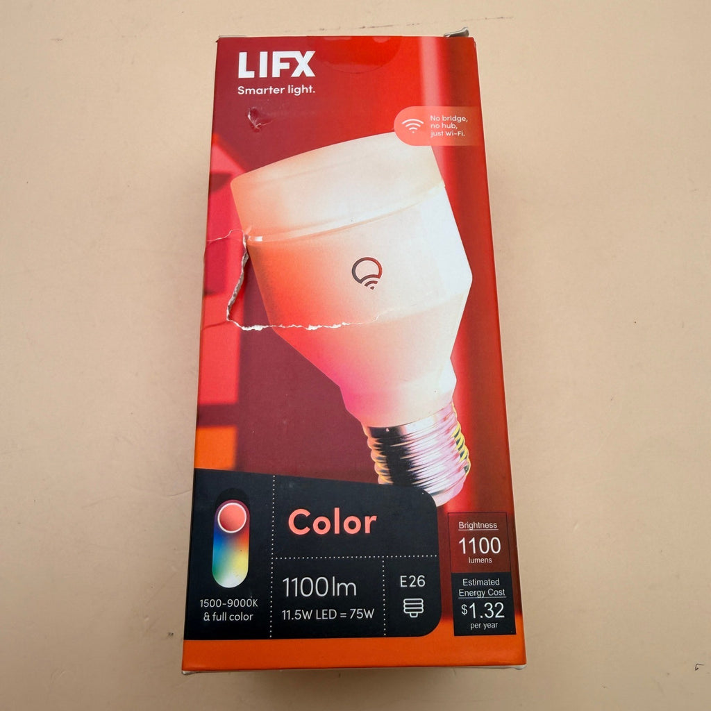 LIFX Color, A19 1100 lumens, Wi-Fi Smart LED Light Bulb, Billions of Colors and