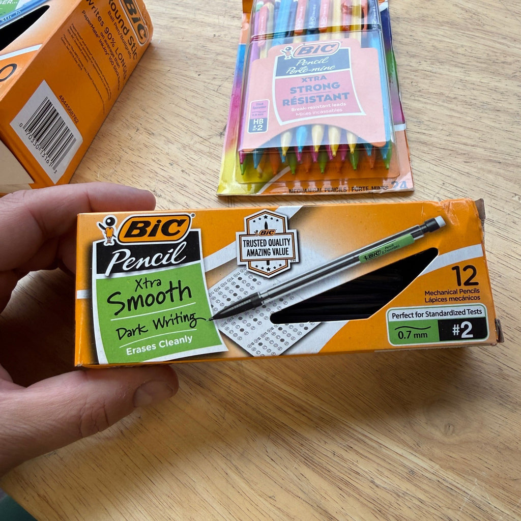 BIC Pens & Pencils Mixed Lot - 60 Blue Ballpoint Pens & 36 Mechanical Pencils