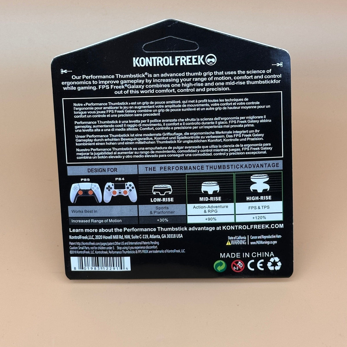 Performance Thumbsticks 1 High-Rise, 1 Mid-Rise Orange for PS4/PS5 Controllers