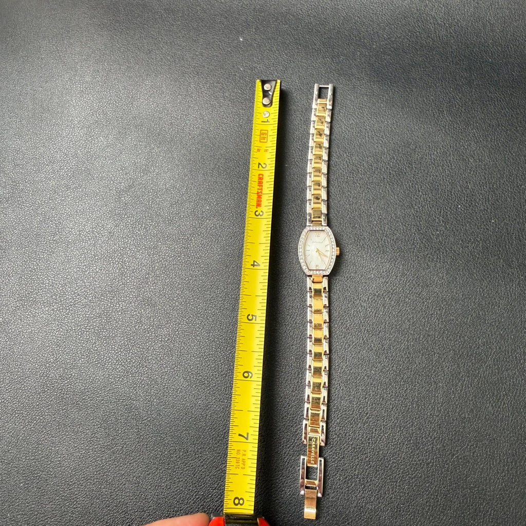 Caravelle by Bulova 45L168 Women's Two Tone Dress Mini Quartz Watch New Battery
