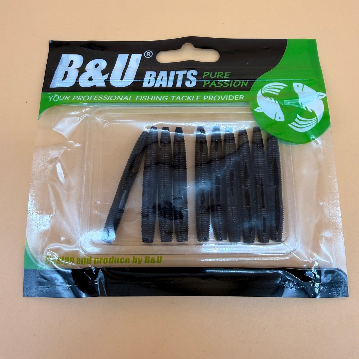 Pack of 10 B&U-Tpr Floating Senko Worms Bass Fishing Lure, Soft Plastic Artific
