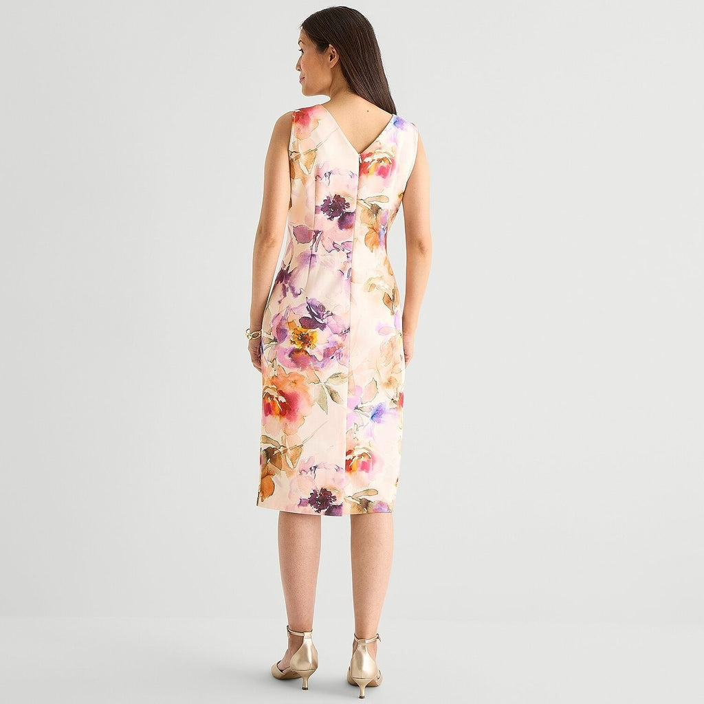 MSRP $94 Maya Brooke Womens 2 Piece Sz 6 Lavender Cream Floral Jacket Dress