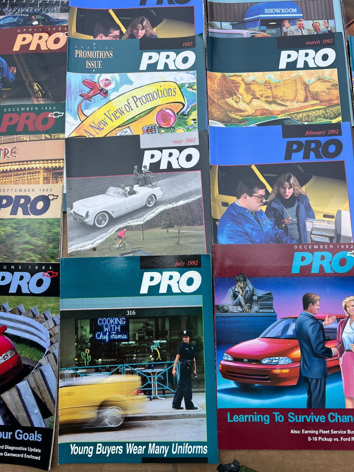 Lot of 30 Vintage Chevrolet PRO 1984-1994 Magazine
