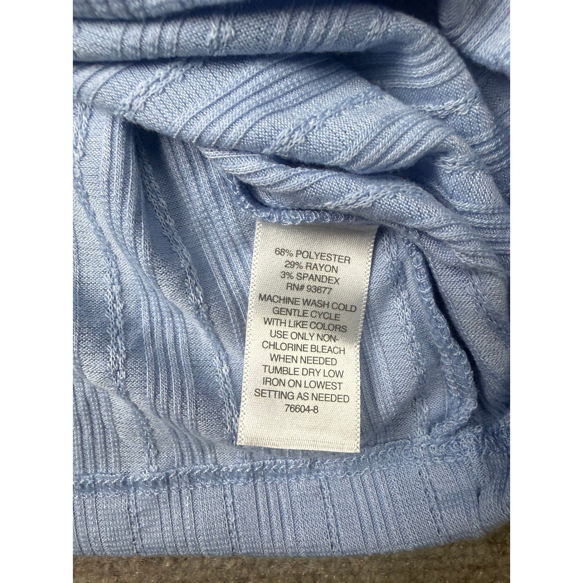 MSRP $38 Liz Claiborne Womens XXL Tall Brunnera Blue Regular Fit Henley Shirt