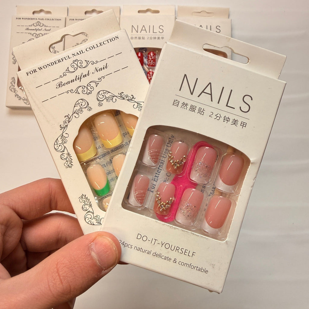 Lot of 10 Pack of 24 New False Press On Nails Assorted Designs and Colors №N5