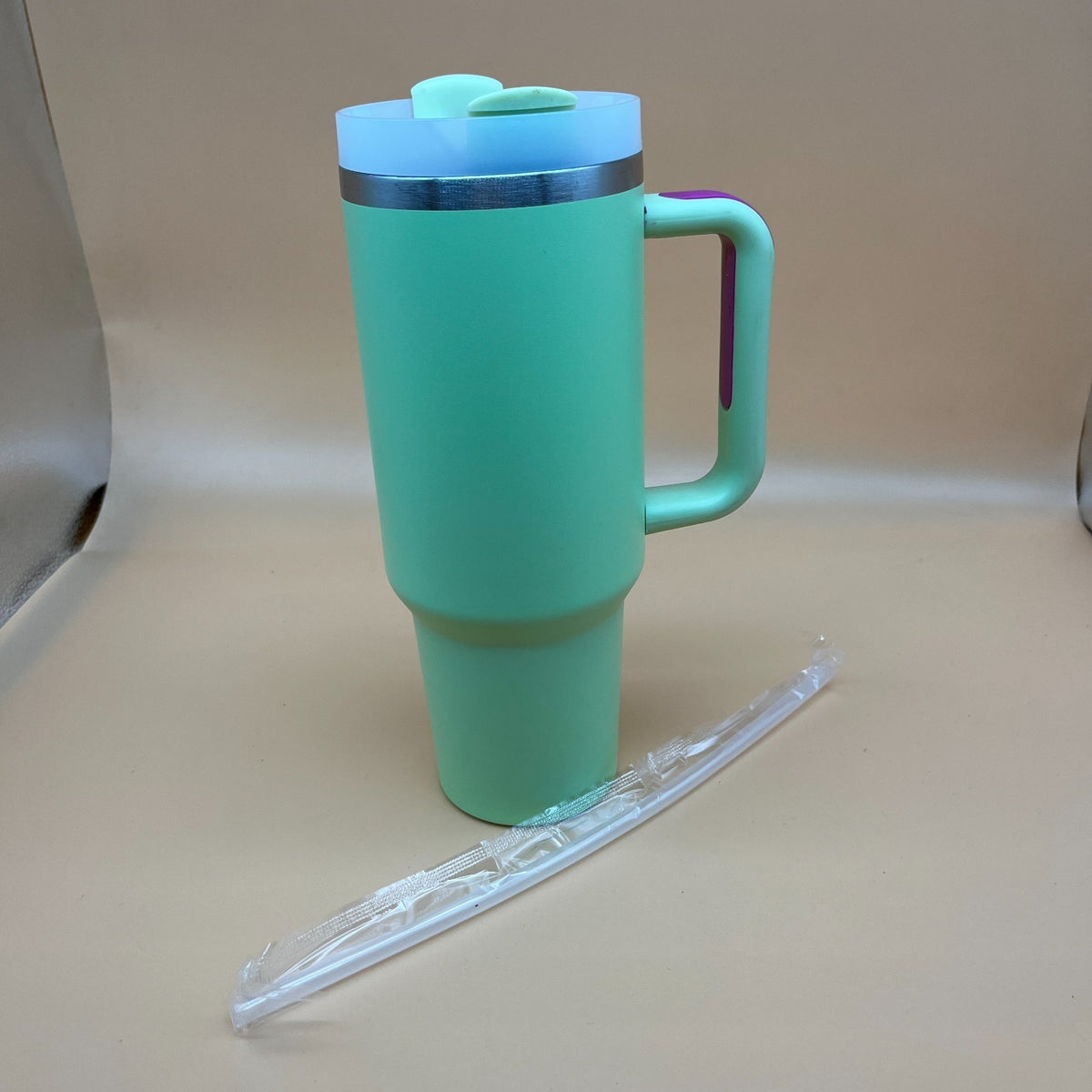 40oz Tumbler with Handle and Straw Stainless Steel Vacuum Insulated Travel Mug W