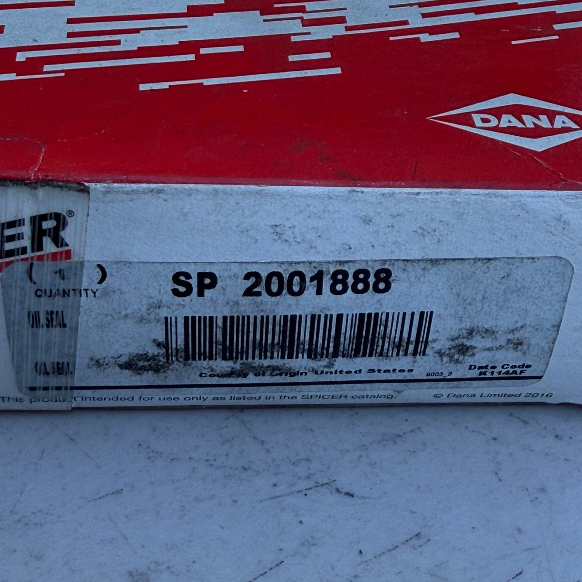 Dana Spicer SP 2001888 Drive Axle Shaft Wheel Hub Oil Seal Ford F-450 F-550