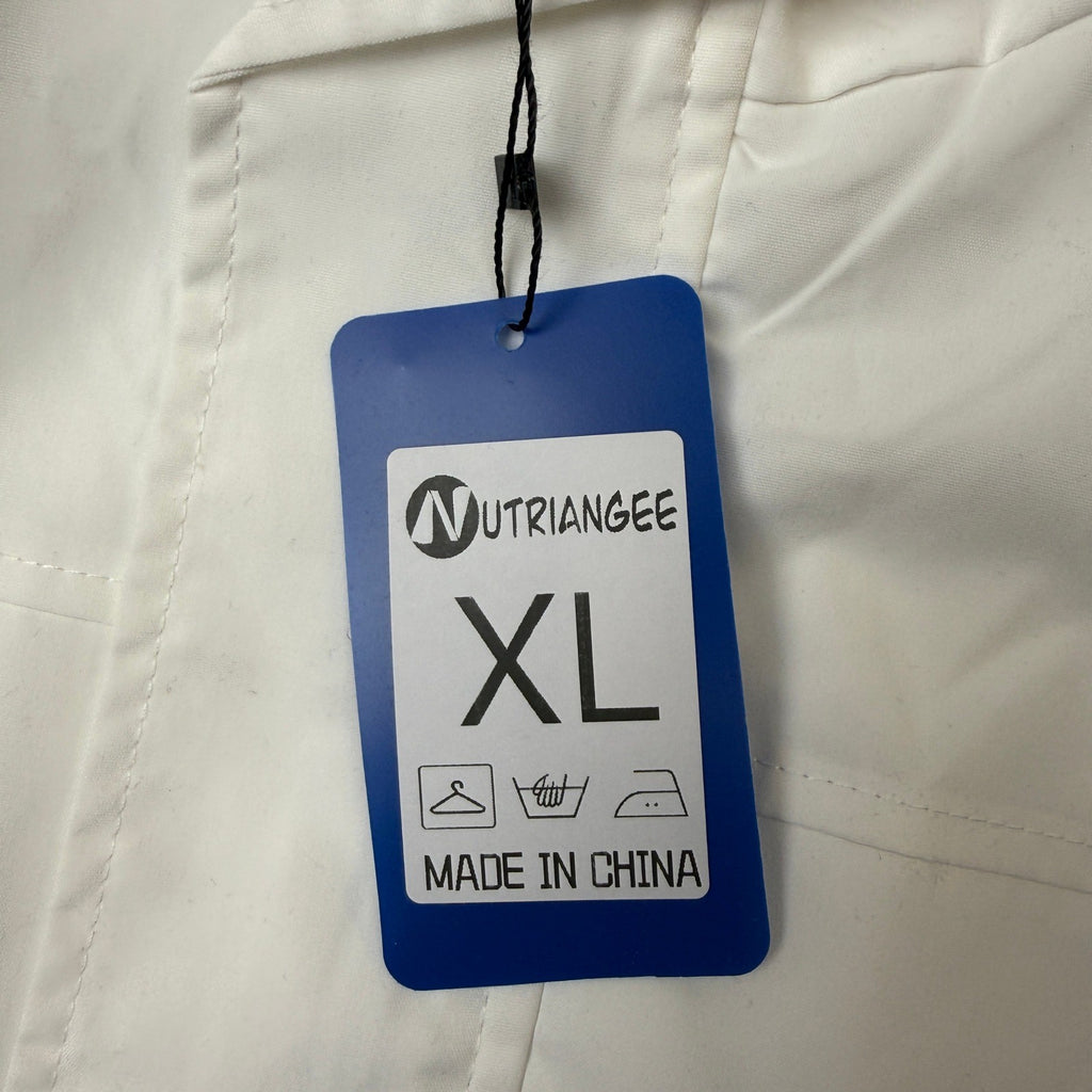 MSRP $39 Nutriangee Men's XL White Streetwear Windbreaker Jacket Lightweight