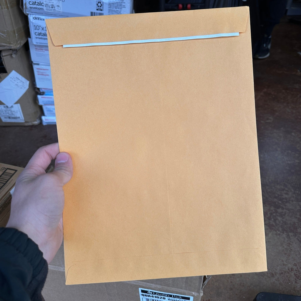 Pack of 250 Quality Park QUA41620 Kraft Catalog Envelopes 10x13" Peel & Seal