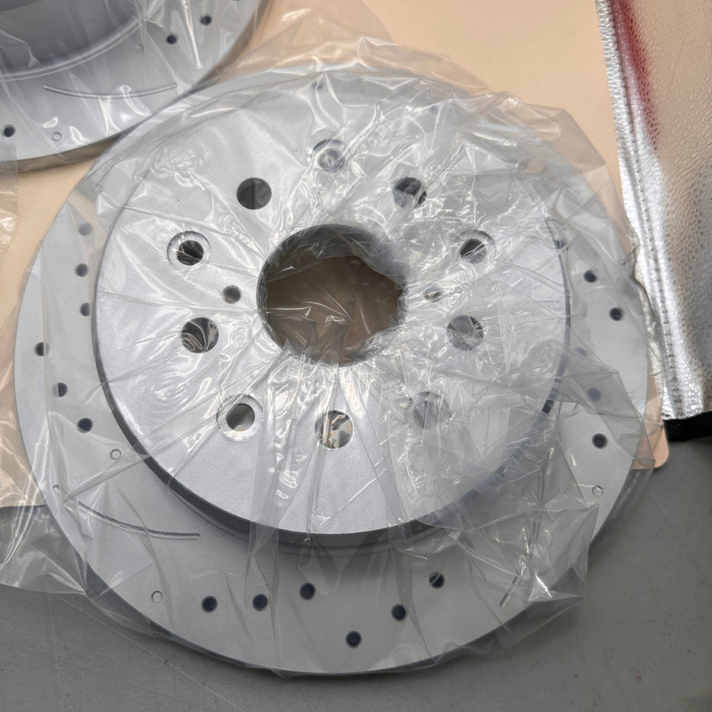 Dryowre Rear Brake Pads & Rotors Kit for Lexus LS430 4.3L 2001-2006 Posi Cer