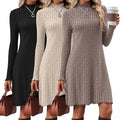 MSRP $52 Velvelhall 3 Pack Women's S Long Sleeve Sweater Dresses Ribbed Knit Le