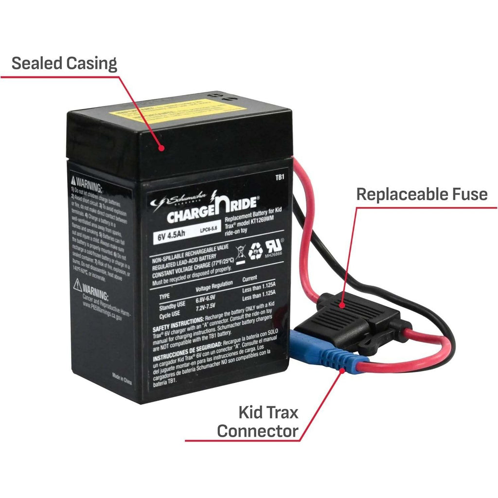 Schumacher Electric TB1 Charge 'n Ride 6V Rechargeable Replacement Battery