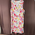 Lands' End Women's M, M LONG Sleeveless V-Neck Casual Cover Up Dress Multicolor