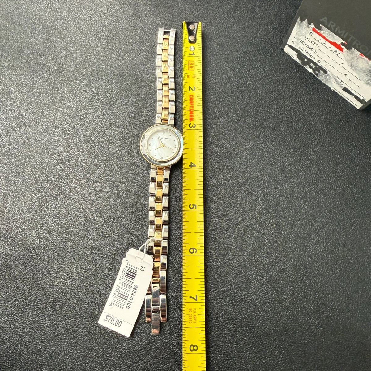 MSRP $70 Armitron 75/5927MPTT Women's Two Tone Bracelet Watch New Battery
