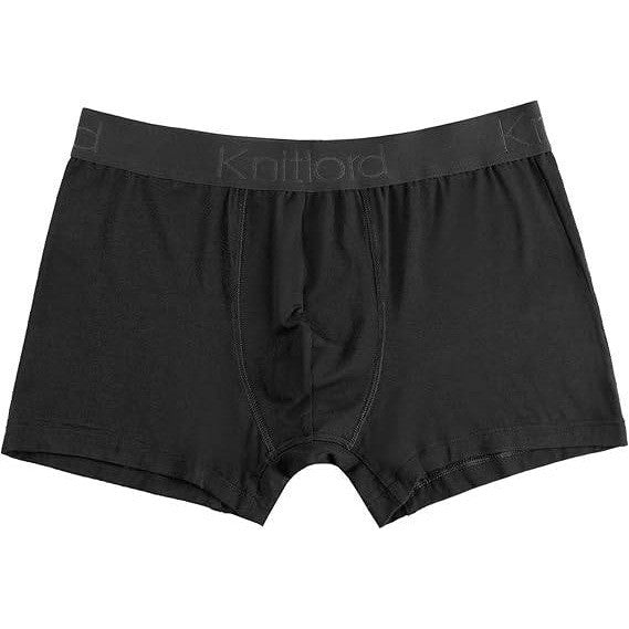 Set of 4 KNITLORD Men's M Black/Green Boxer Underwear Ultra Soft and Breathable