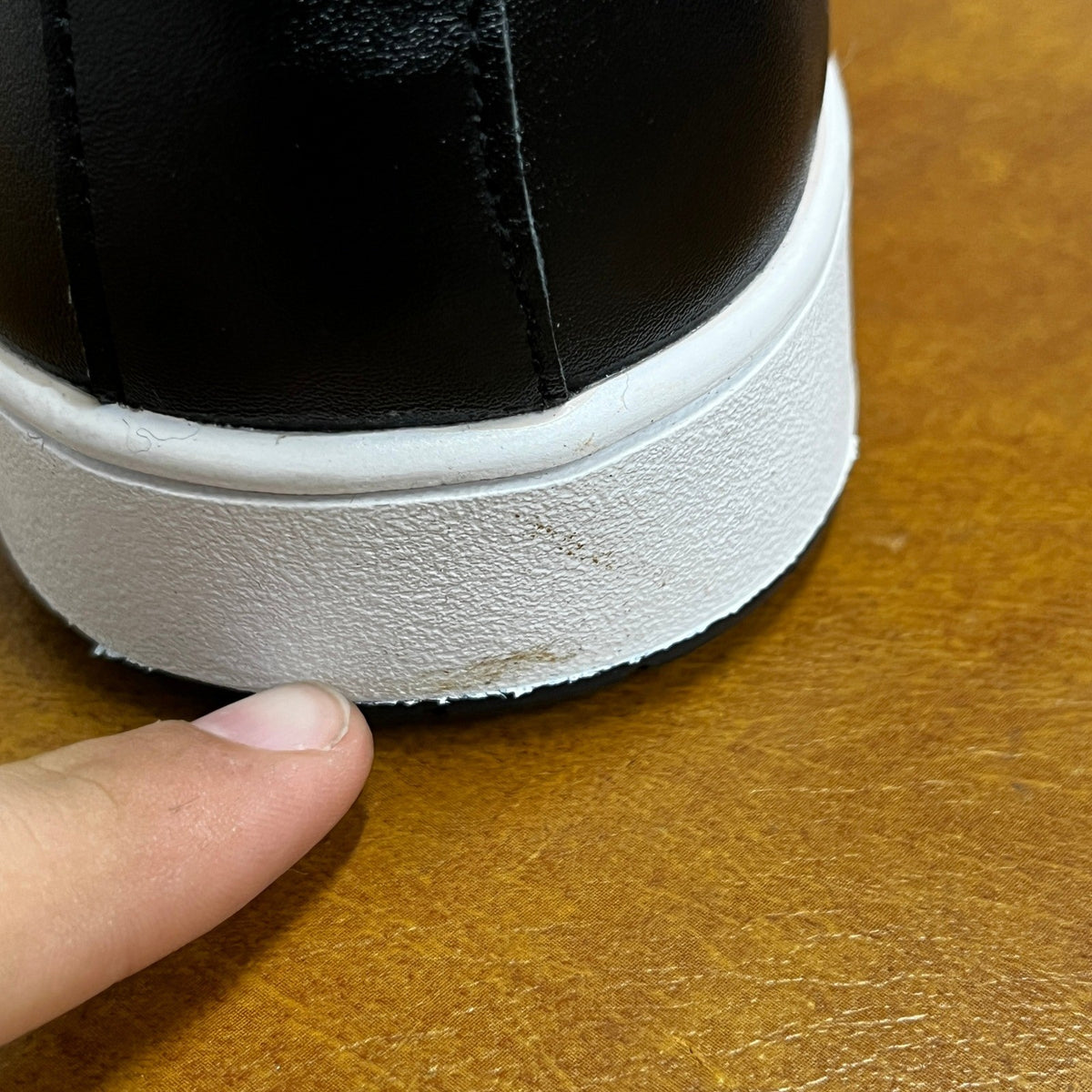 Y2K Urban Men's US 9 Black Breathable Leather Casual Shoes Non-Slip Sneakers