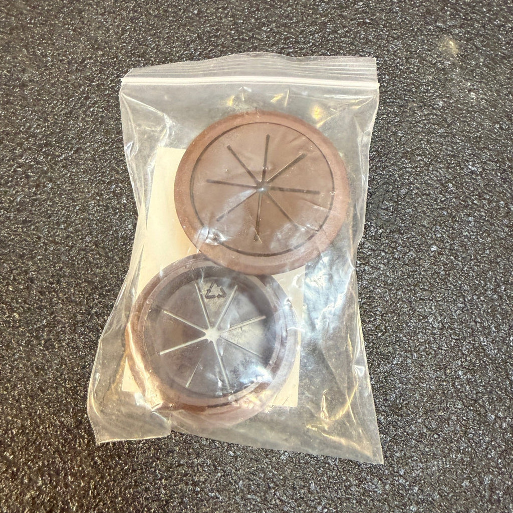 Pack of 2 HJGarden Brown 50mm Desk Grommets Wire Hole Cover Flexible Desk Cord