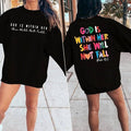 MSRP $33 VILOVE Women's L Christian Sweatshirt God Is Within Her Pullover Long
