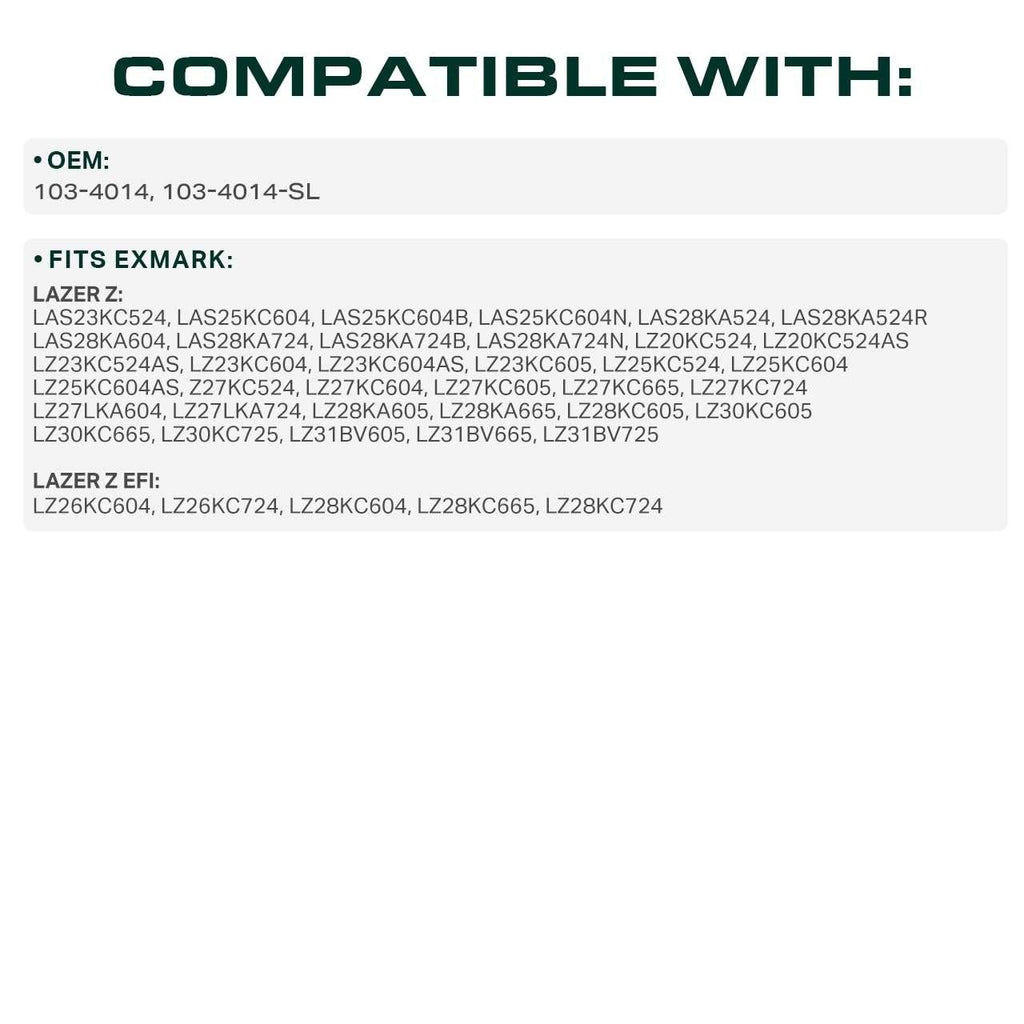 UDC Parts 103-4014 Mule Drive Belt 116" for Exmark Lazer Z Zero-Turn Mowers Laz