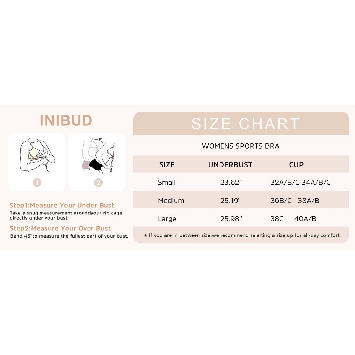 MSRP $32 INIBUD 2 Pack Women's L Halter Bra Longline Sports Bra Wireless Seam