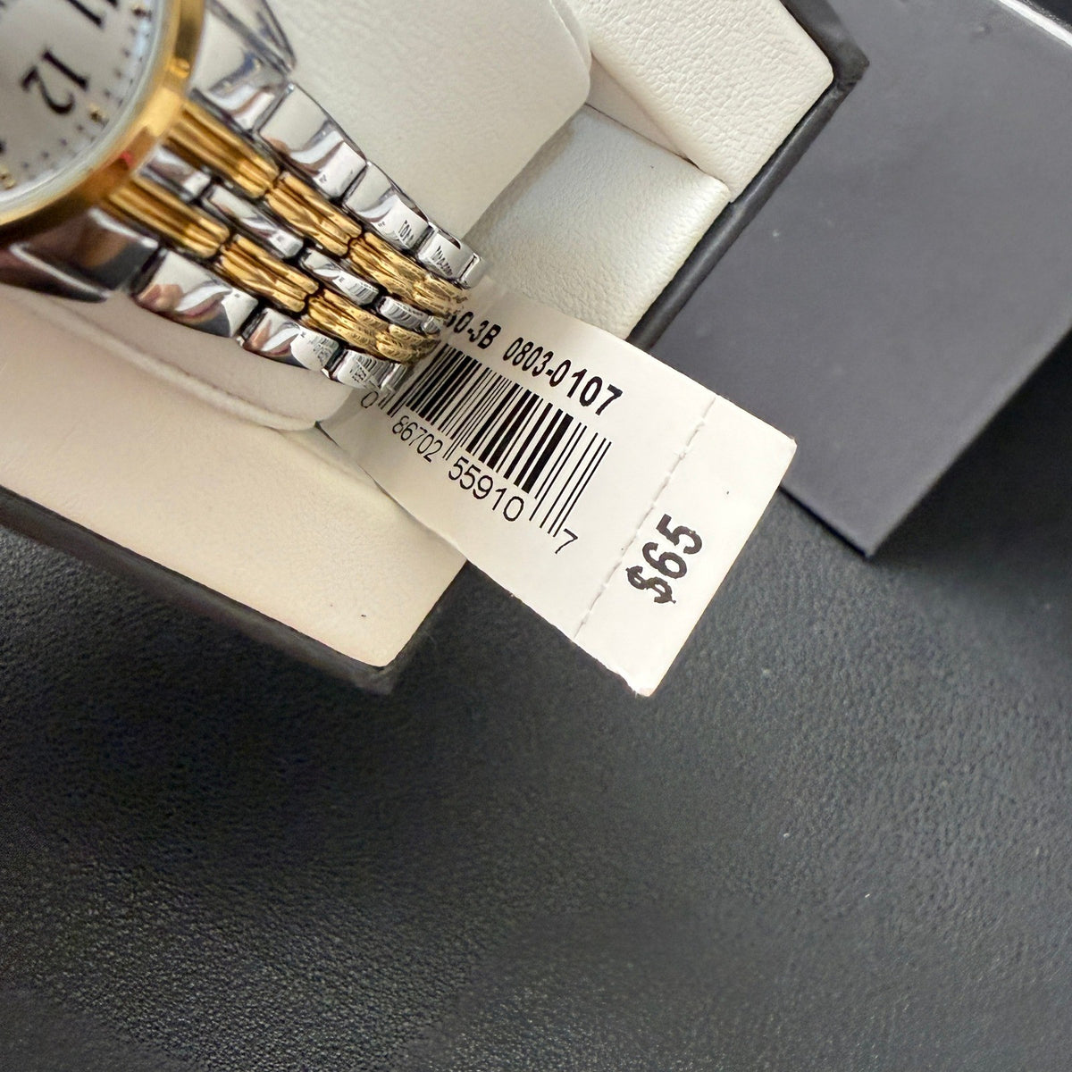 MSRP $65 Armitron 75/5304TTB Women's Two Tone Bracelet Quartz Watch New Batter
