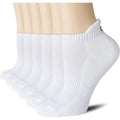 Set of 6 Pairs CS CELERSPORT M White Ankle Athletic Running Sports Tab Socks Lo