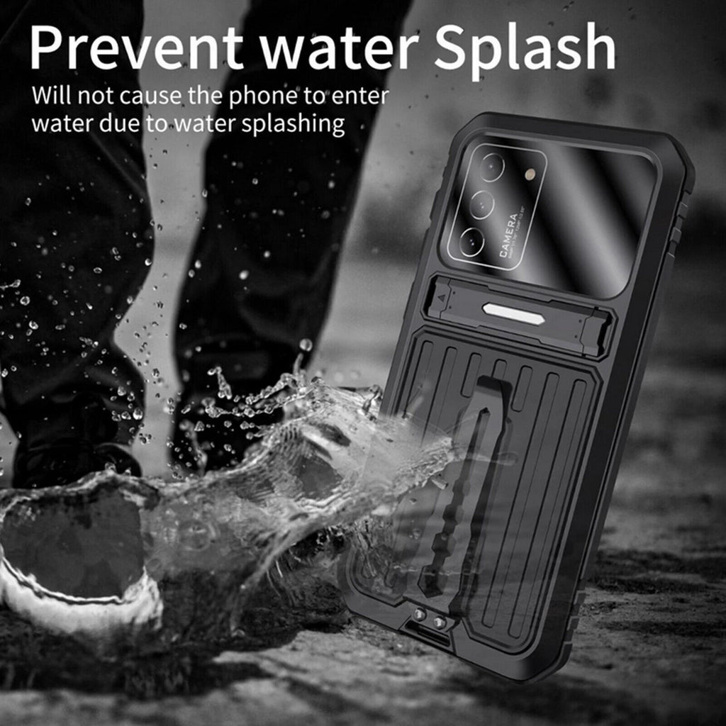 Aluminium Shockproof Case for Samsung S21, S21+, S21U-S23U Built-in Tempered