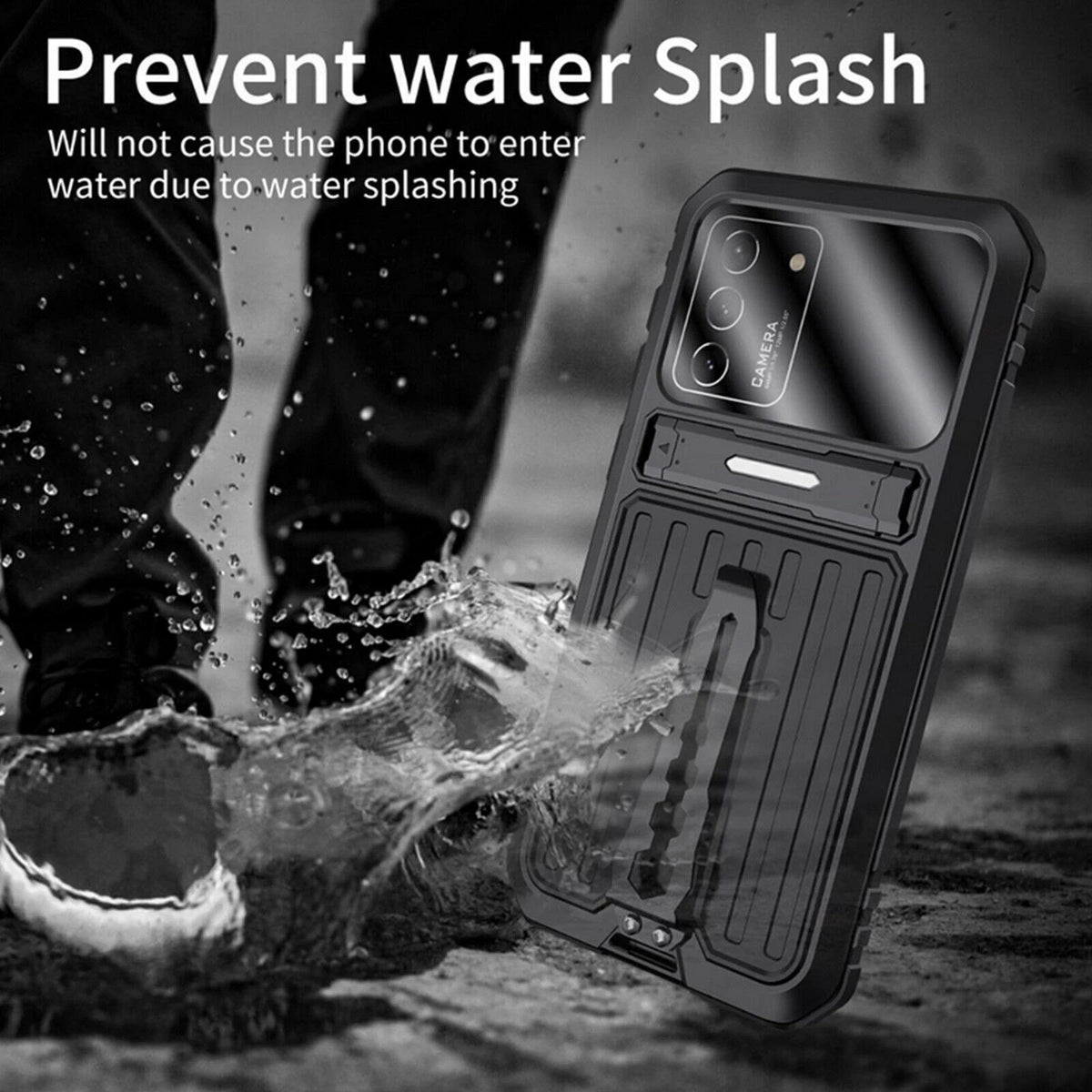 Aluminium Shockproof Case for Samsung S21, S21+, S21U-S23U Built-in Tempered