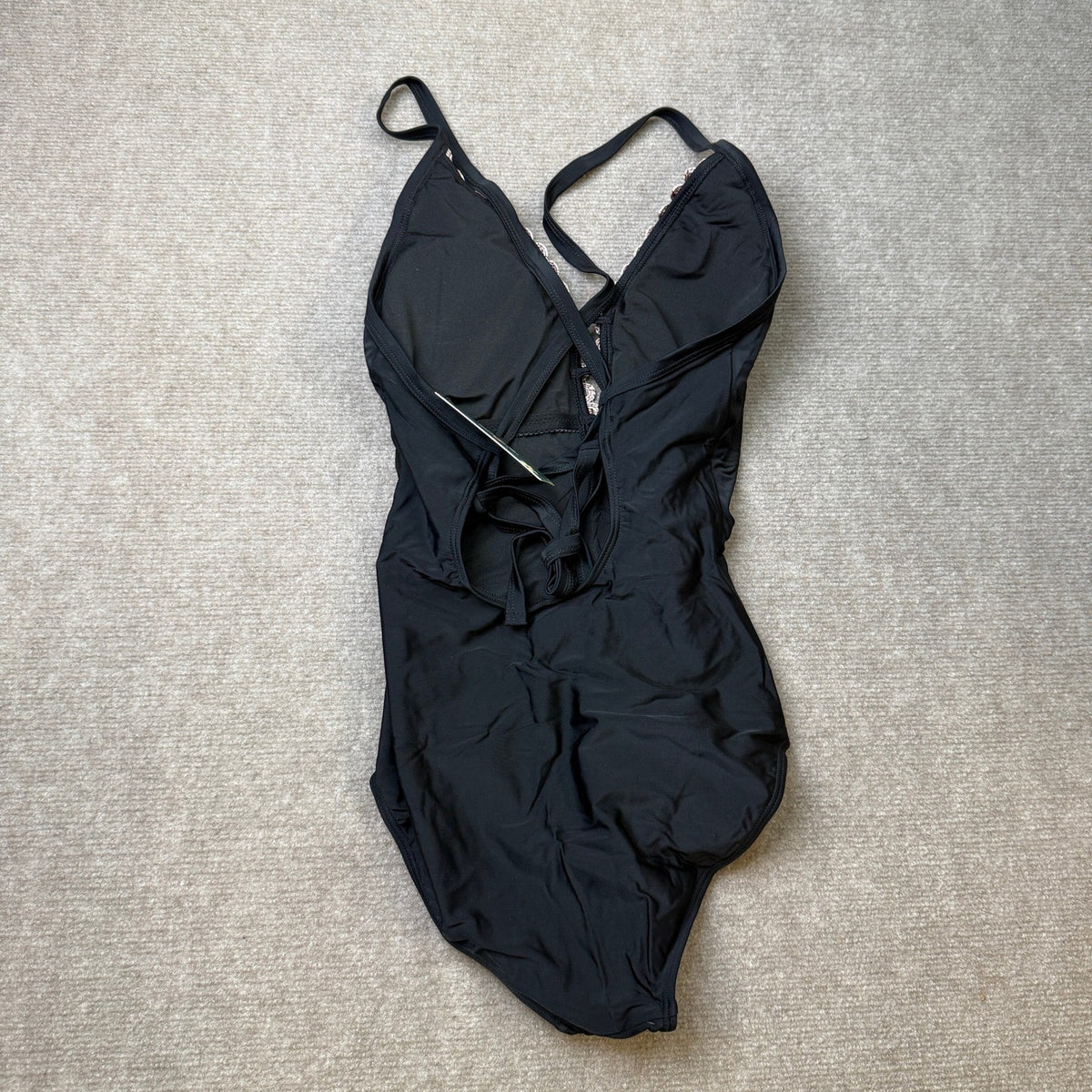 MSRP $43 BMJL Womens S Black Sexy One Piece Swimsuit Ruched Tummy Control Ba