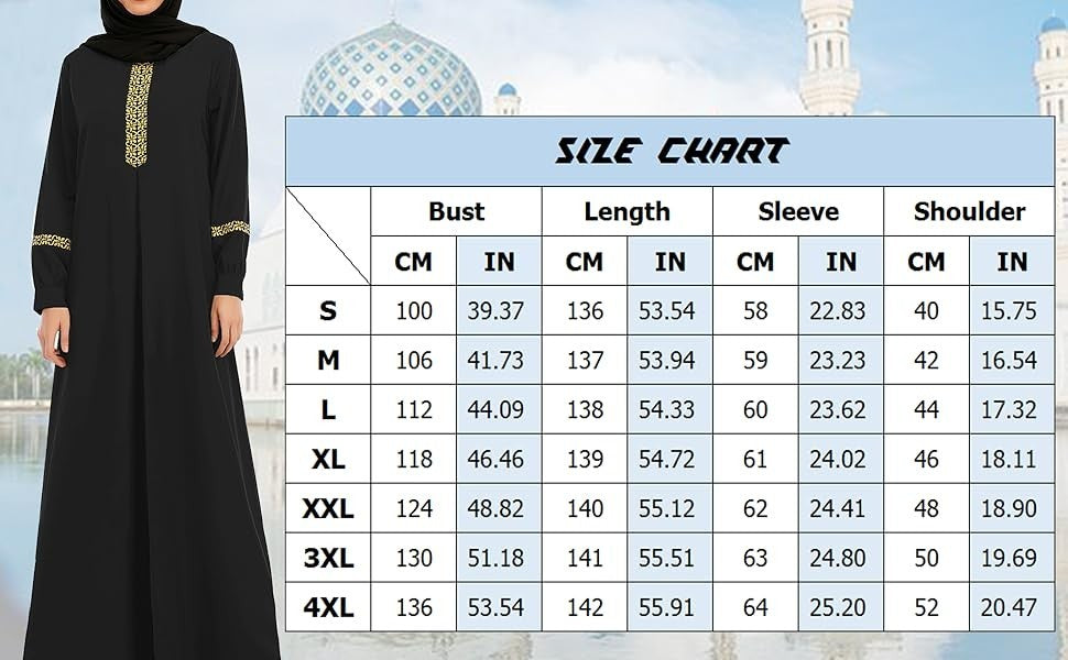 Abetteric Women's Muslim Abaya Dress w/ Hijab Zipper Islamic Robe Pockets Maxi