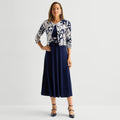 MSRP $130 Jessica Howard Womens 18 Navy Multi Midi Floral Jacket Dress