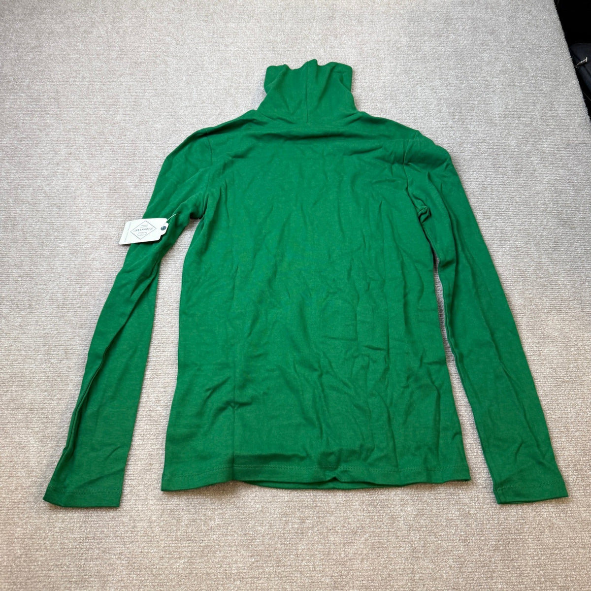 MSRP $26 St. John's Bay Womens S Tall Stunning Green Turtleneck Top Long Sleeve