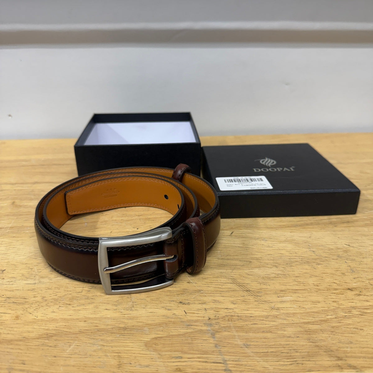 MSRP $19 DOOPAI Mens Brown Dress Belt - Genuine Leather Dress Belts For Men