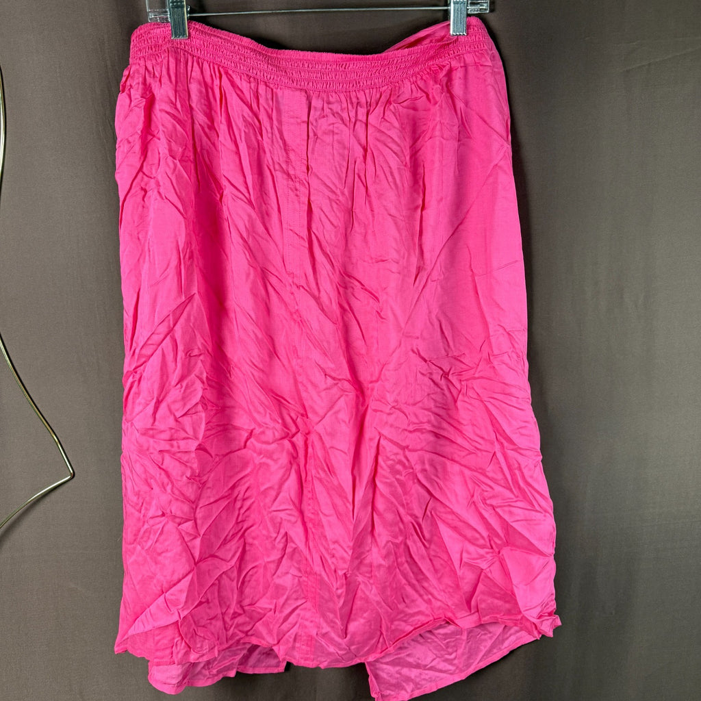 Lands' End Women's M-1X LONG Sheer Modal Twist Front Swim Cover-up Skirt Knee Le
