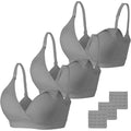 Pack of 3 Vinfact S Grey Nursing Bras for Breastfeeding Women Maternity Seaml