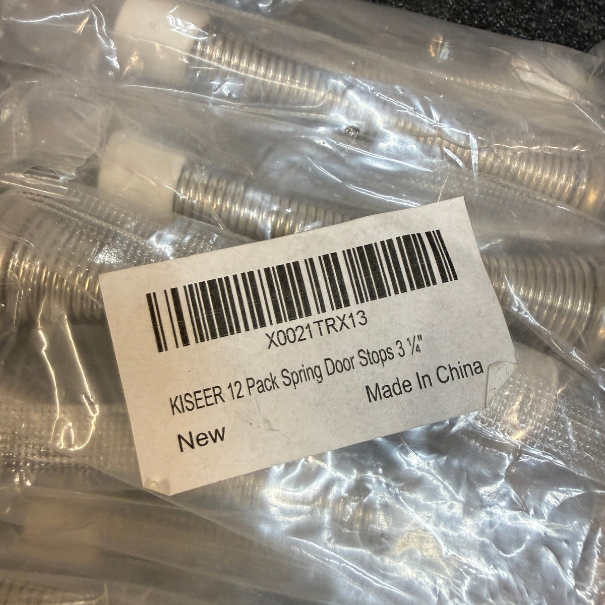 Pack of 12 KISEER Satin Nickel Spring Door Stops 3 1/4 Inch Flexible Heavy Duty