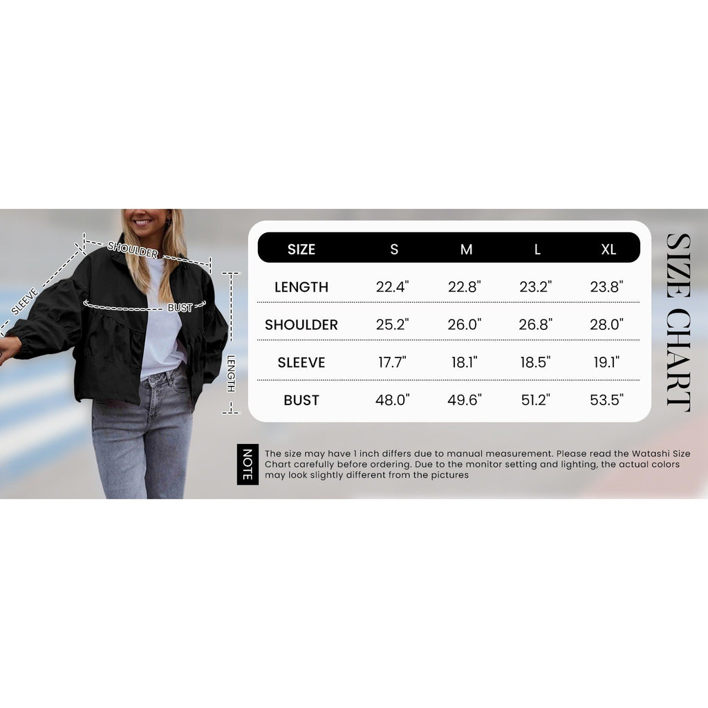 MSRP $43 Watashi Women's S Black Cropped Bomber Jacket Casual Lightweight