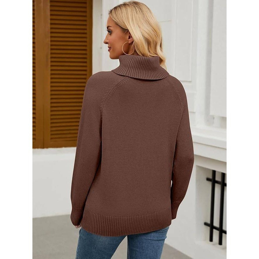 MSRP $26 HEHULL Women's XL Turtleneck Sweater Long Sleeve Knitted Soft Pullover