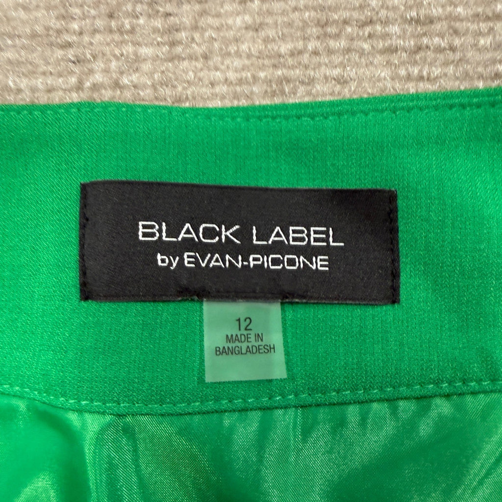 MSRP $54 Black Label by Evan-Picone Womens 12 Green Suit Skirt Knee Length