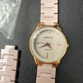 MSRP $95 Armitron 75/5348RG Women's Rose Gold/Pink Watch BROKEN BAND New Batte