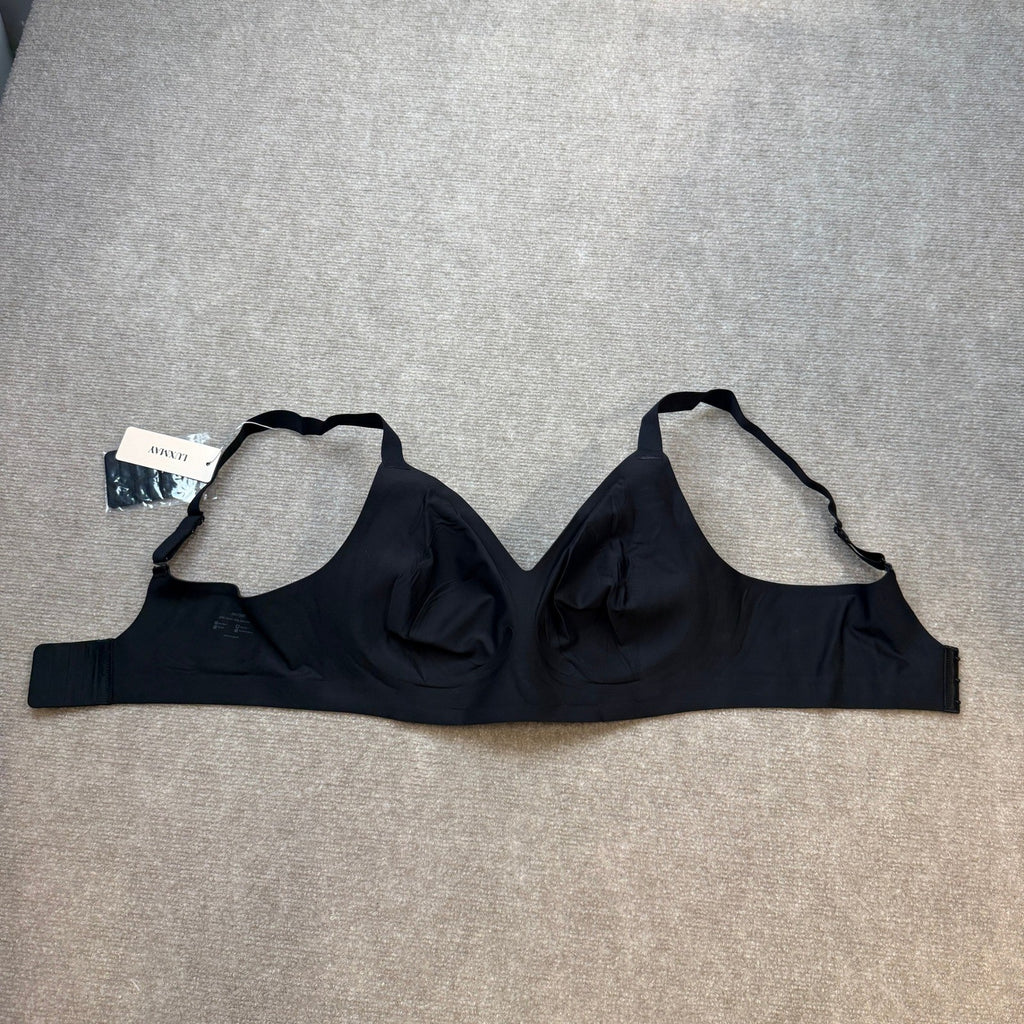 MSRP $26 LUXMAY Women's 38C/38D Black Wireless Comfortable Bra Seamless